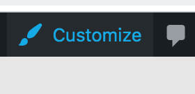 Click Customize on the WordPress editor section.