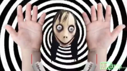 Screenshot of Momo Challenge video clip asking children to cut their wrist