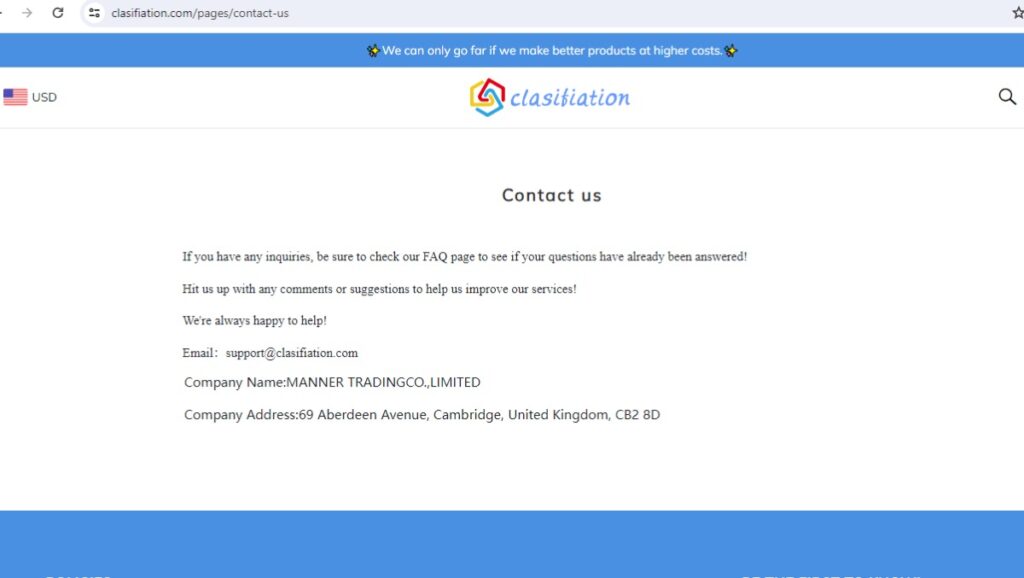 Clasifiation Scam Or Genuine? Legit? Clasifiation Review - Clasifiation contact information