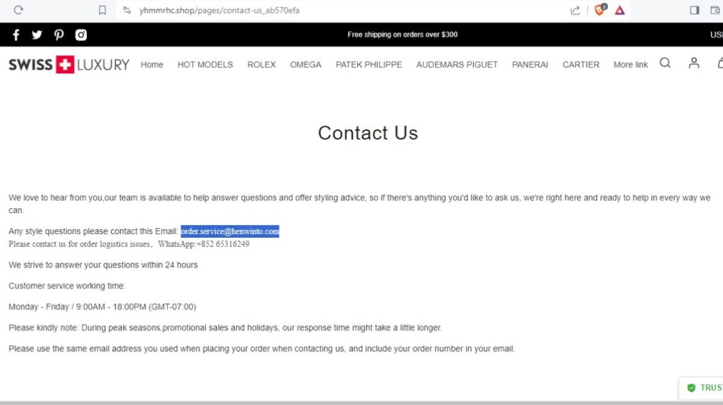 order.service@henwinto.com scam or genuine? order.service@henwinto.com review.