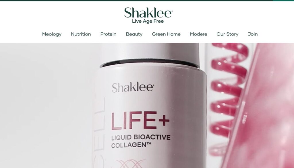 Screenshot Taken From Shaklee Website