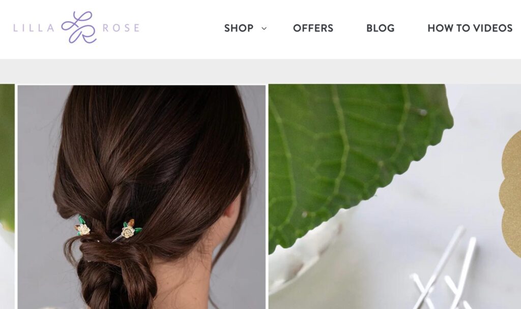Screenshot taken from Lilla Rose website