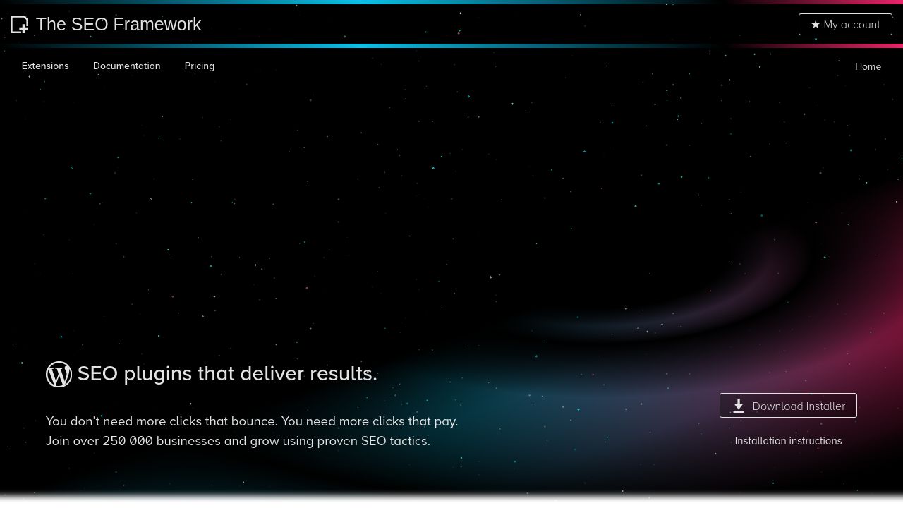 Screenshot of Theseoframework.com